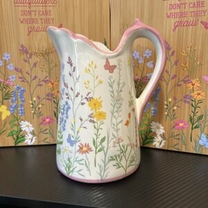 Dolly Parton Wildflower Springtime Ceramic Pitcher